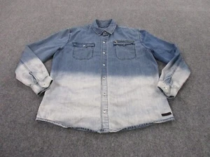 Sean John Shirt Adult XL Blue Lightweight Denim Outdoors Pockets Casual Mens - Picture 1 of 11