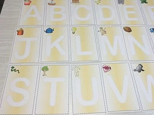 Playdoh Alphabets Mats - Dry Erase -Laminated Activity Set - Teaching Supplies - Picture 1 of 7
