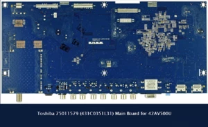 Toshiba TV Model 42AV500C Main Board 75011579, 431C0351L31, STV32TH, VTV-L3705 - Picture 1 of 4