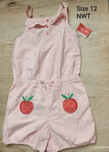 Gymboree peach applique short romper girls 12. New - Picture 1 of 1