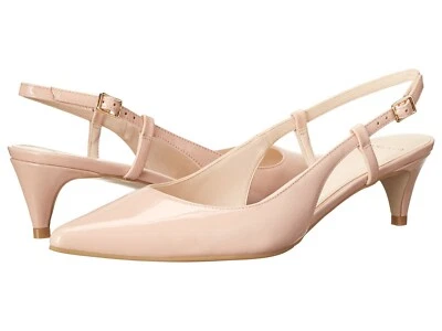 Cole Haan Mujer Eslinga Espalda Talla 6.5 7.5 Rosa Gatito Tacón Canyon Rose Patente Nuevo Foto 1 de 4