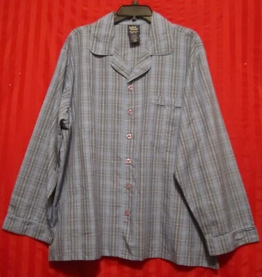 Pijama de hombre John Blair manga larga azul a cuadros XL excelente Foto 1 de 4