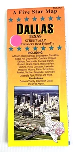 Dallas Street Map 2003 Mappa a cinque stelle pieghevole su carta (p1) - Foto 1 di 7