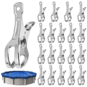 20 Stück 4,5 Zoll Edelstahl Poolabdeckung Clips Poolabdeckung Klemmen Jumbo Metall - Bild 1 von 7