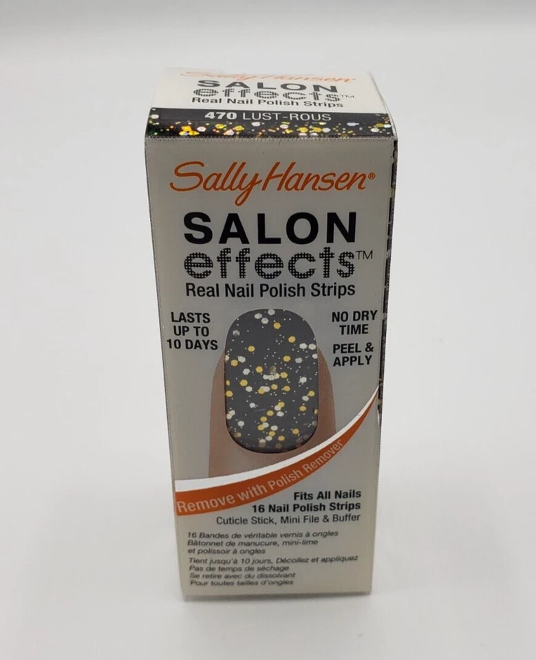 NEW SALLY HANSEN SALON EFFECTS REAL NAIL POLISH STRIPS- 470 LUST ROUS - Image 1 of 1