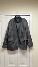 Lane Bryant Shimmering Grey Blazers Jacket With Faux Leather Collar Size 20