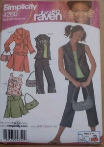 Simplicity Pattern 4260 Girls Top Skirt Jacket Purse Pattern Sz 8-16 Uncut - Picture 1 of 2