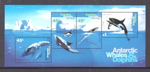 AAT 1995 Whales & Dolphins mint unhinged Mini sheet stamps. - Picture 1 of 1