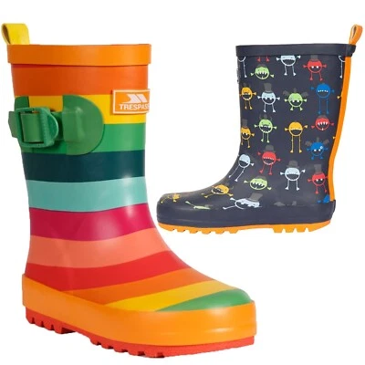 Unisex Kinder Trespass Puddle Wellies - Kinder wasserdicht Wellington Stiefel