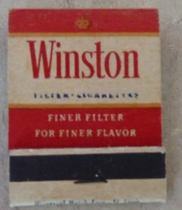 *Vintage Matchbook Winston Filter Cigarettes ! Finer Filter for Finer Flavour ! - Bild 1 von 3