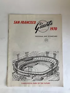 1970 San Francisco Giants Program & Scorecard vs Cincinnati Reds Willie Mays - Picture 1 of 4