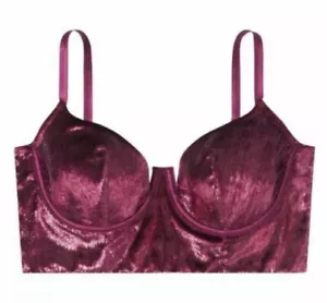 Victoria's Secret Very Sexy Shimmer Long Line Balconet Bra ~ Women's Size 32D - Picture 1 of 4