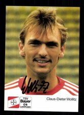 Claus Dieter Wollitz autograph card Bayer Leverkusen 1988-89 original + A 191252