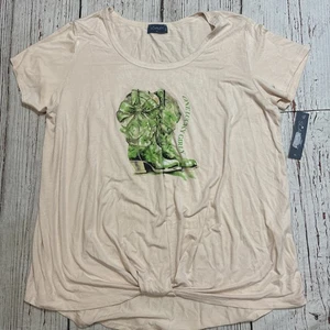 Scarlett Ivory Top Sequin Boots One Lucky Girly Short Sleeve T shirt Sz XL - Picture 1 of 8