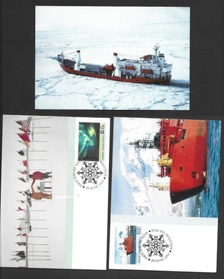 Australia Antarctic AAT 1991 Treaty set 2 on APO Maxicards FU Casey to Germany - Image 1 of 2