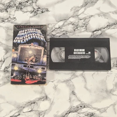 Stephen Kings - Maximum Overdrive (VHS Tape, 1986) Emilio Estevez (Damaged Case) - Image 1 of 4