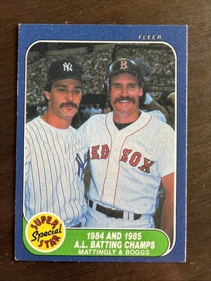 Fleer Mattingly & Boggs 1986 campeones de bateo #639 envío gratuito Foto 1 de 2