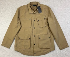 Five Four Club Remy Jacket Men's L Brown Tan Cargo Pocket Utility Snap Button - Picture 1 of 9