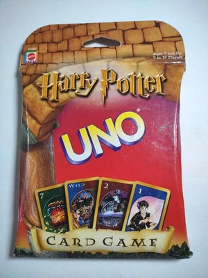 NEW Harry Potter UNO Card Game Mattel 2000 Vintage Y2K Illustrated  Pack - Image 1 of 2