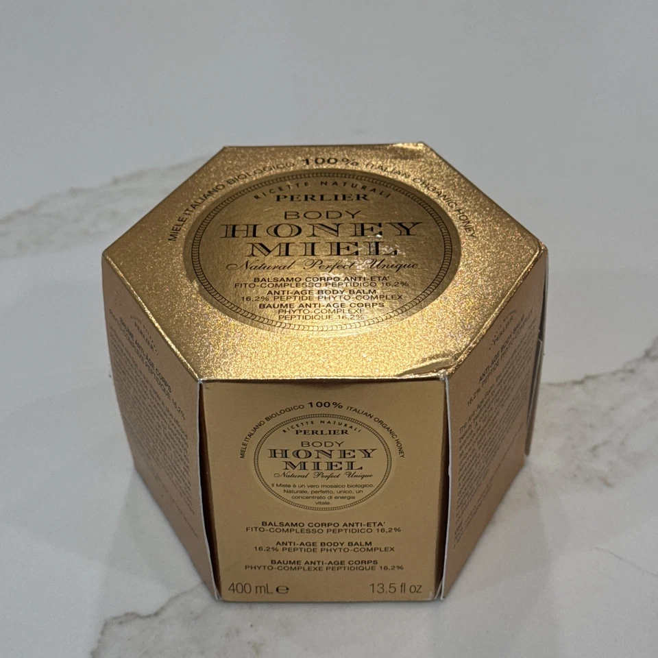 Perlier Body Honey Miel Anti-Age Body Balm Jumbo Size 13.5 oz Organic NIB - Image 1 of 2