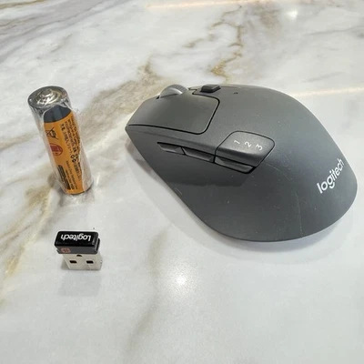 Logitech M720 Triathlon Multi-Device Wireless Mouse Bluetooth - Image 1 of 4