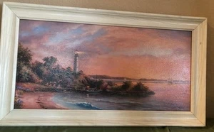 Klaus Strubel Kap Paradies signiert gerahmt auf Leinwand 27 x 16 Küstenlandschaft - Bild 1 von 9