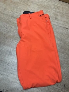 Nike Modern Fit Dri-Fit Orange/Red Golf Pants 32/32 Men - Sit High On The Ankle - Picture 1 of 5