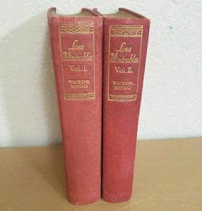 Vintage Les Miserables Thomas Nelson and Sons Early 1900s Edition Vol. 1 & 2 - Foto 1 di 8