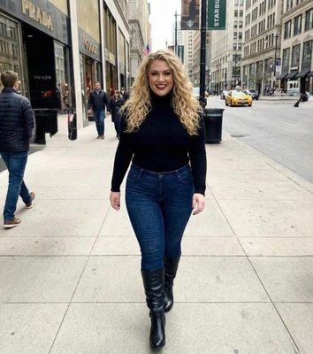 APT. 9 botas negras para mujer a media pantorrilla - talla 9,5 MED | tacón bloque | cremallera lateral Foto 1 de 4