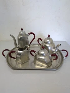 Cosi Tabellini Century 24 Tee- und Kaffeeservice Zinn und Bakelit rot - Bild 1 von 24