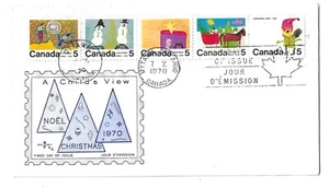 Canada - 1970 FDC by Rose Craft Christmas with 5 x 5c postage stamps - pre-owned - Picture 1 of 1