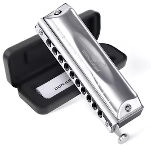 Chromatic Harmonica Valveless for Kids Adult Beginners 10 Hole Harmonica Key ... - Picture 1 of 7