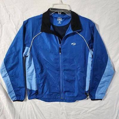 Brooks Jacket Womens Medium Blue Running Run Jog Full Zip Vented Light Ladies - Image 1 of 4