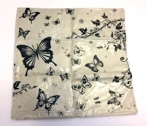 Butterfly and Floral Pattern  17”x 17” Pillow Throw  Cover Case Cushion - Picture 1 of 7