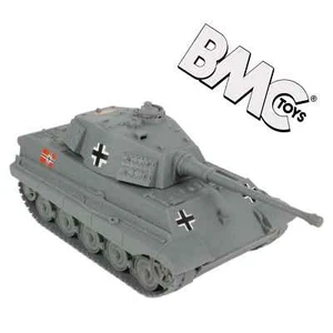 BMC WW2 German King Tiger II Tank - grau Maßstab 1:32 Fahrzeug für Plastik Armee Männer - Bild 1 von 7