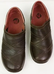 Merrell womens encore eclipse bug brown leather slip-on shoes 9.5 m - Picture 1 of 6