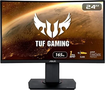 ASUS TUF Gaming VG24VQR Curved Gaming Monitor  23.6 inch Full HD 1920 x 1080 - Image 1 of 3