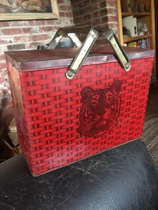 Vintage Lorillard Co Tiger Kautabak Mittagessen Eimer blaue Dose Anfang 20. Jahrhundert - Bild 1 von 12