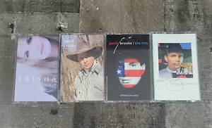 Garth Brooks (3) Trisha Yearwood (1) Cassette Tape Lot - Hits Thinking About You - Foto 1 di 4