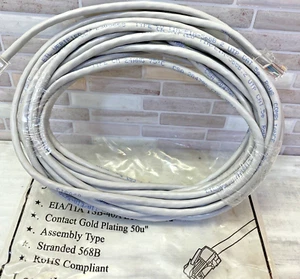 Cable de conexión de red LAN CAT5e 25' CAT5e cable 350 MHz RJ45 gris - Imagen 1 de 4