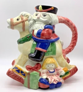 Nutcracker Teapot, Ceramic, The Bombay Company 1995 Christmas Decoration, 7.5” - Picture 1 of 12