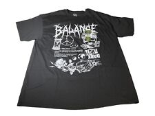 DOM Balance Skull Men's Black Crewneck Shortsleeves Graphic T-shirt XL Chest 47"