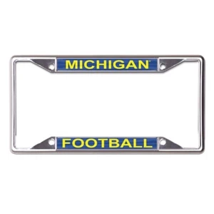 Michigan Wolverines Metal Inlaid Acrylic License Plate Frame - Football - Picture 1 of 1