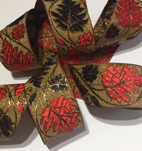 JASDEE Vintage Jacquard BorderTrim Ribbon 1-1/2" Inch EmbrioderyWork Style A1223 - Picture 1 of 5