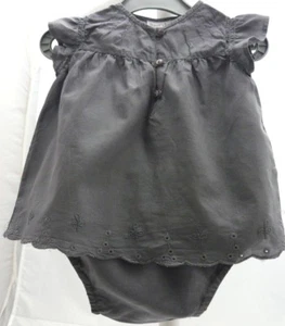 Bout'chou ensemble robe et culotte gris clair bébé 6 mois - Picture 1 of 3