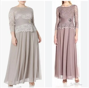 Cachet Women's Plus Size 20w Long Sleeve Lace Bodice Gown - Picture 1 of 13