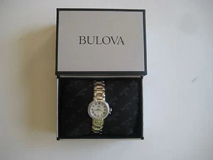 Bulova 28 Diamond 96R159 Stainless Steel Ladies Wrist Watch $425 - Picture 1 of 2