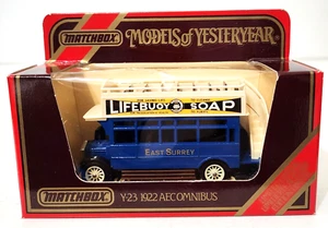 Matchbox Models of Yesteryear Y-23 1922 AEC Omnibus Lifebuoy Soap (Vintage New) - Picture 1 of 3