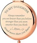 My Daughter Gifts - Rose Gold Compact Mirror,Graduation Gifts for Girls