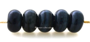 5 NIMBUS * Lampwork Glass Spacer Beads Glossy & Matte Handmade Donut - Picture 1 of 5